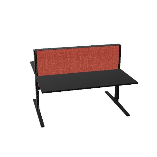 MAX T-Range 160x75cm + 160x75cm (duo bur (Pootkleur : Zwart | Bladdecor: Zwart | Range: Harmony | Kleur: 300 | Priceclass: Stofgroep 1 | Verstelbaarheid: Hoogte instelbaar)