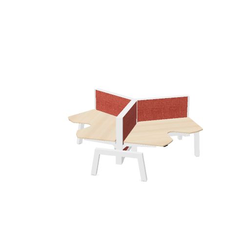 Max Hybrid 3x wing (Poot type: Gelakt | Pootkleur : Wit | Framekleur : Wit | Bladdecor: Gebleekt eiken | Range: Harmony | Kleur: 300 | Priceclass: Stofgroep 1 | Verstelbaarheid: E-drive Zit-sta)