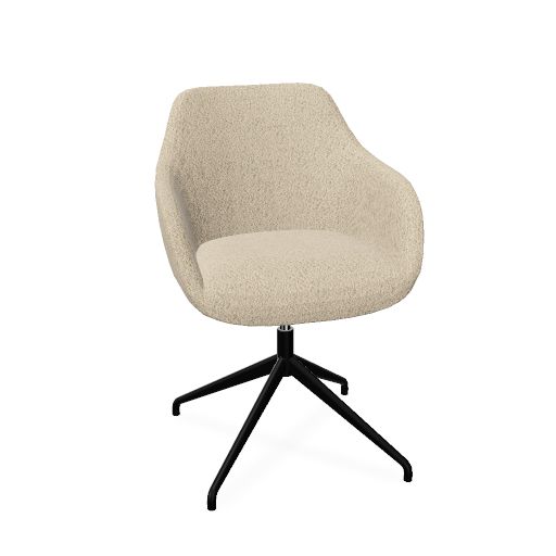 Rome Chair 
Swivel auto-return (Range: 78 - Mistral | Colour: 901 | Priceclass: Fabric range 1 | Frame colour: Black)