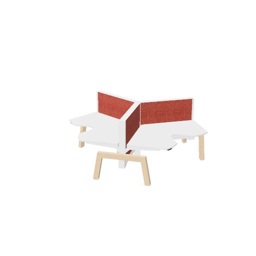 Max Hybrid 3x wing (Poot type: Hout | Pootkleur : Essen | Framekleur : Wit | Bladdecor: Wit | Range: Harmony | Kleur: 300 | Priceclass: Stofgroep 1 | Verstelbaarheid: E-drive Zit-sta)