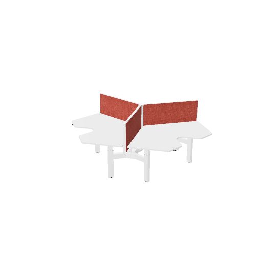 Wing 120 cm (3x) (Bladdecor: Wit | Pootkleur : Wit | Screen Type: MW - MyScreen wide (120cm) | Hoogte : 55cm | Framekleur : Geen kleur | Range: Harmony | Kleur: 300)