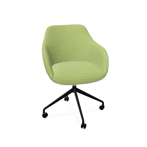 Rome Chair 
Swivel wheels (Range: Rhapsody | Colour: 501 | Priceclass: Fabric range 1 | Frame colour: Black)