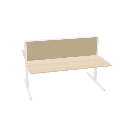MAX T-Range 180x75cm + 180x75cm (duo bur (Pootkleur : Wit | Bladdecor: Gebleekt eiken | Range: 80 - Fiji | Kleur: 09 Catfish (YA300) | Priceclass: Stofgroep 1 | Verstelbaarheid: E-drive Zit-sta)