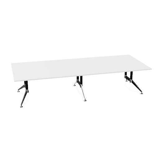 Conferenza 140x340 (Bladdecor: 0K - Wit | Poot kleur: Chroom)