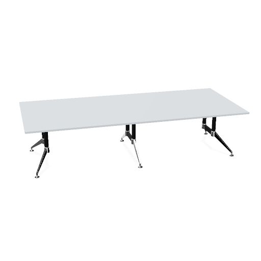 Conferenza 140x320 (Bladdecor: 0A - Grijs | Poot kleur: Chroom)