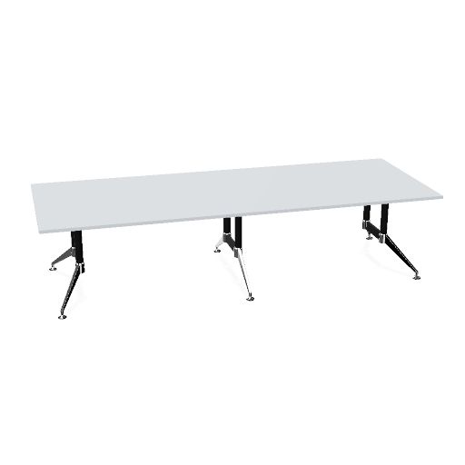 Conferenza 120x320 (Bladdecor: 0A - Grijs | Poot kleur: Chroom)