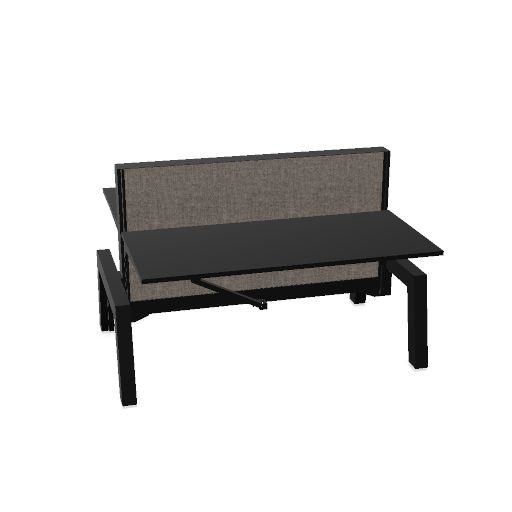 Max Hybrid 2x 160x75cm (Poot type: Gelakt | Pootkleur : Zwart | Framekleur : Zwart | Bladdecor: Zwart | Range: Harmony | Kleur: 803 | Priceclass: Stofgroep 1 | Verstelbaarheid: Hoogte instelbaar)