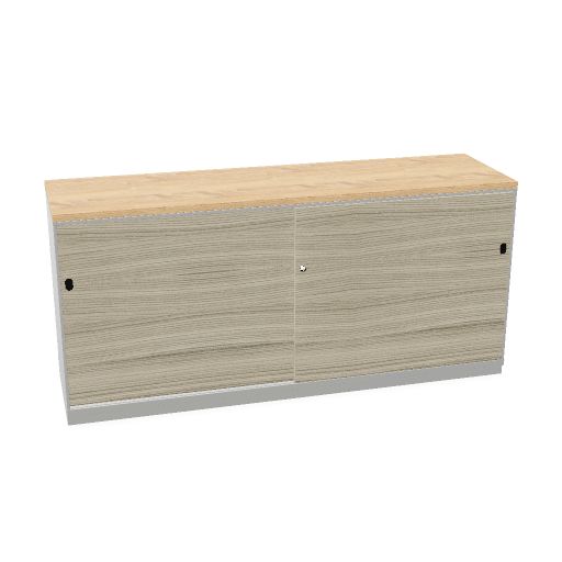 2-Store 160 x 72 (Cabinet Color: Silver | Material Doors: Melamine | Melamine Color: 0R - Driftwood)