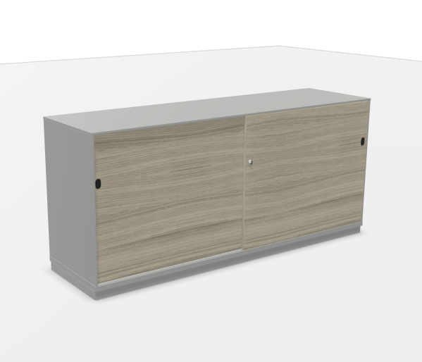 2-Store 160 x 72 (Cabinet Color: Silver | Material Doors: Melamine | Melamine Color: 0R - Driftwood)
