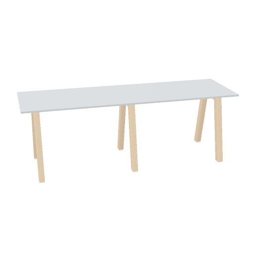 Hybrid tafel Hoog 320cm (Werkblad breedte: 100 cm | Werkblad kleur: Grijs | Pootkleur : Hollands Essen)