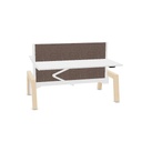 Max Hybrid 2x 160x75cm (Leg Type: K - Wood | Leg Colour: Ash | Frame Colour: 4 - White | Top color: K - White | Range: 4 - Harmony | Colour: 100 | Priceclass: Fabric range 1 | Adjustabilty: E-drive)