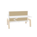 Max Hybrid 2x 160x75cm (Leg Type: K - Wood | Leg Colour: Ash | Frame Colour: 4 - White | Top color: K - White | Range: 80 - Fiji | Colour: 09 Catfish (YA300) | Priceclass: Fabric range 1 | Adjustabilty: Height adjustable)