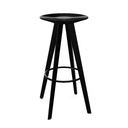 Glee Bar (Base Surface Finish: Ash Wood Finishes | Base Color: Black RAL 9005 | Footrest Color: Black RAL 9005 | Seat Height: Bar Height | Dimension: W/H/D (mm): 365 / 750 / 365 | Seat Dimension: SW/SD/AH (mm): 750 / 0 / 0 | Country: Metric)