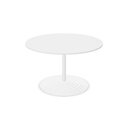 Tom Tom round column, round base, white, max. Ø120cm top (Top: Yes | Size: R120 Round top 120cm | Decor: K - White)