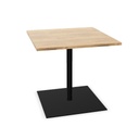 Tom Tom square column, square base, black, max. 80x80cm top (Top: Yes | Size: S080 Square 80x80cm | Decor: DF - Natural Halifax Oak)