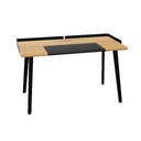 Table (Table: Veneer 2 | Table Material: V-Oak | Pad: Yes | Pad Material: NU-E2-010 | Cable Tray: No | Leg: Metal Powder Coating | Leg Material: N0001)