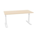 MATRIX_PRO 160x80cm (single desk) (Top color: P - Bleached Oak | Leg Colour: 4 - White)