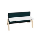 Max Hybrid 2x 180x75cm (Poot type: Hout | Pootkleur : Essen | Framekleur : Zwart | Bladdecor: Wit | Range: 80 - Fiji | Kleur: 16 Pleco (YA313) | Priceclass: Stofgroep 1 | Verstelbaarheid: E-drive Zit-sta)