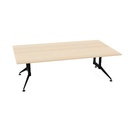 Conferenza 140x240 (Top color: Bleached Oak | Leg color: Black)