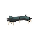 Max Hybrid 6x wing (Poot type: Hout | Pootkleur : Essen | Framekleur : Zwart | Bladdecor: Zwart | Range: 38 - Sapphire | Kleur: 600 Sapphire | Priceclass: Stofgroep 2 | Verstelbaarheid: E-drive Zit-sta)