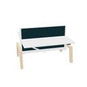 Max Hybrid 2x 160x75cm (Poot type: Hout | Pootkleur : Essen | Framekleur : Wit | Bladdecor: Wit | Range: 80 - Fiji | Kleur: 16 Pleco (YA313) | Priceclass: Stofgroep 1 | Verstelbaarheid: E-drive Zit-sta)