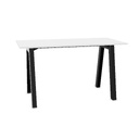 Hybrid table high 200cm (Worktop Width: 100 cm | Worktop Colour: White | Leg Colour: Zwart (RAL 9005))