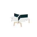 Max Hybrid 3x wing (Poot type: Hout | Pootkleur : Essen | Framekleur : Wit | Bladdecor: Wit | Range: 80 - Fiji | Kleur: 16 Pleco (YA313) | Priceclass: Stofgroep 1 | Verstelbaarheid: Hoogte instelbaar)
