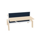 Max Hybrid 2x 180x75cm (Poot type: Hout | Pootkleur : Essen | Framekleur : Wit | Bladdecor: Gebleekt eiken | Range: Harmony | Kleur: 602 | Priceclass: Stofgroep 1 | Verstelbaarheid: Hoogte instelbaar)