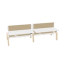 Max Hybrid 4x 160x75cm (Poot type: Hout | Pootkleur : Essen | Framekleur : Wit | Bladdecor: Wit | Range: 80 - Fiji | Kleur: 09 Catfish (YA300) | Priceclass: Stofgroep 1 | Verstelbaarheid: E-drive Zit-sta)