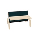 Max Hybrid 2x 160x75cm (Poot type: Hout | Pootkleur : Essen | Framekleur : Zwart | Bladdecor: Gebleekt eiken | Range: 80 - Fiji | Kleur: 16 Pleco (YA313) | Priceclass: Stofgroep 1 | Verstelbaarheid: Hoogte instelbaar)