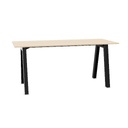 Hybrid table high 240cm (Worktop Width: 100 cm | Worktop Colour: Bleached oak | Leg Colour: Zwart (RAL 9005))