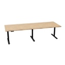 Workways zit-sta (Maat: 280x100 cm | Tafelblad kleur: DF - Halifax Oak | poten: Zwart)