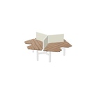 Wing 120 cm (3x) (Bladdecor: EP - Caramel Walnut | Pootkleur : Wit | Screen Type: MS - MyScreen small (100cm) | Hoogte : 60cm | Framekleur : Geen kleur | Range: Harmony | Kleur: 900)