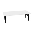 Workways zit-sta (Maat: 240x120 cm | Tafelblad kleur: 0K - Wit | poten: Zwart)