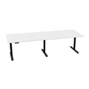 Workways zit-sta (Maat: 280x100 cm | Tafelblad kleur: 0K - Wit | poten: Zwart)