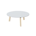 Hybrid table round 180cm (Worktop Colour: Grey | Leg Colour: Hollands Essen)