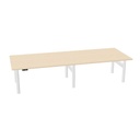 Workways zit-sta (Maat: 320x120 cm | Tafelblad kleur: 0E - Licht eiken | poten: Wit)