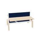 Max Hybrid 2x 180x75cm (Poot type: Hout | Pootkleur : Essen | Framekleur : Wit | Bladdecor: Gebleekt eiken | Range: 80 - Fiji | Kleur: 14 Reedfish (YA309) | Priceclass: Stofgroep 1 | Verstelbaarheid: E-drive Zit-sta)