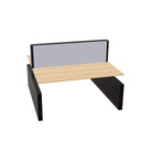MAX Panel Range 160x75cm + 160x75cm (duo (Leg Colour: Black | Top color: Bardolino Oak | Panel Decor: Hacienda Black | Range: 80 - Fiji | Colour: 10 Puffer (YA303) | Priceclass: Fabric range 1 | Adjustabilty: Height adjustable)