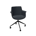 York stoel met draaionderstel met wielen (Range: Harmony | Kleur: 603 | Priceclass: Stofgroep 1 | Frame kleur: Zwart)