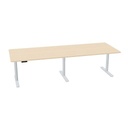 Workways zit-sta (Maat: 280x100 cm | Tafelblad kleur: 0E - Licht eiken | poten: Zilver)
