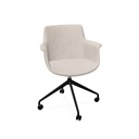 York stoel met draaionderstel met wielen (Range: Rhapsody | Kleur: 905 | Priceclass: Stofgroep 1 | Frame kleur: Zwart)