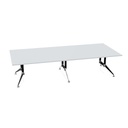 Conferenza 140x320 (Bladdecor: 0A - Grijs | Poot kleur: Chroom)