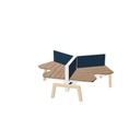 Max Hybrid 3x wing (Poot type: Hout | Pootkleur : Essen | Framekleur : Wit | Bladdecor: EP - Caramel Walnut | Range: 80 - Fiji | Kleur: 13 Gourami (YA306) | Priceclass: Stofgroep 1 | Verstelbaarheid: E-drive Zit-sta)