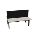 200x75cm + 200x75cm (duo bureau) (Bladdecor: CN - Ril eiken | Pootkleur : Zwart)