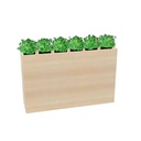 Plantenbak vrijstaand 160 x 45 (Planten weergeven: Ja | Kleur: Gebleekt eiken)