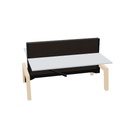 Max Hybrid 2x 180x75cm (Poot type: Hout | Pootkleur : Essen | Framekleur : Zwart | Bladdecor: Grijs | Range: Harmony | Kleur: 103 | Priceclass: Stofgroep 1 | Verstelbaarheid: Hoogte instelbaar)