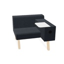 BizzClass Worktop Right - Low (Leg Colour: Hollands Essen | Manufacturer: Markant | Range: Harmony | Material Colour: 603 | Priceclass: Stofgroep 1 | Material Colour: 603 | Decor Colour: White)